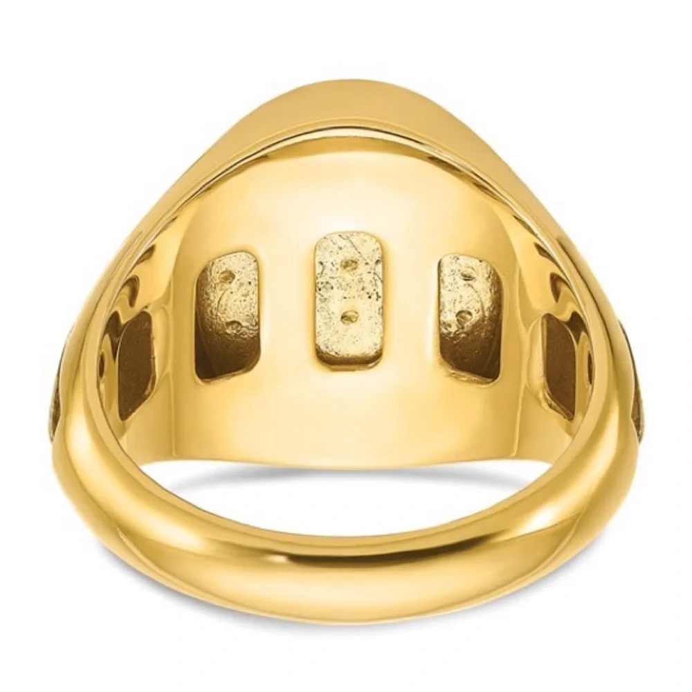 10K Yellow Gold IBGoodman Men’s Ruby Doublet Stone Ring